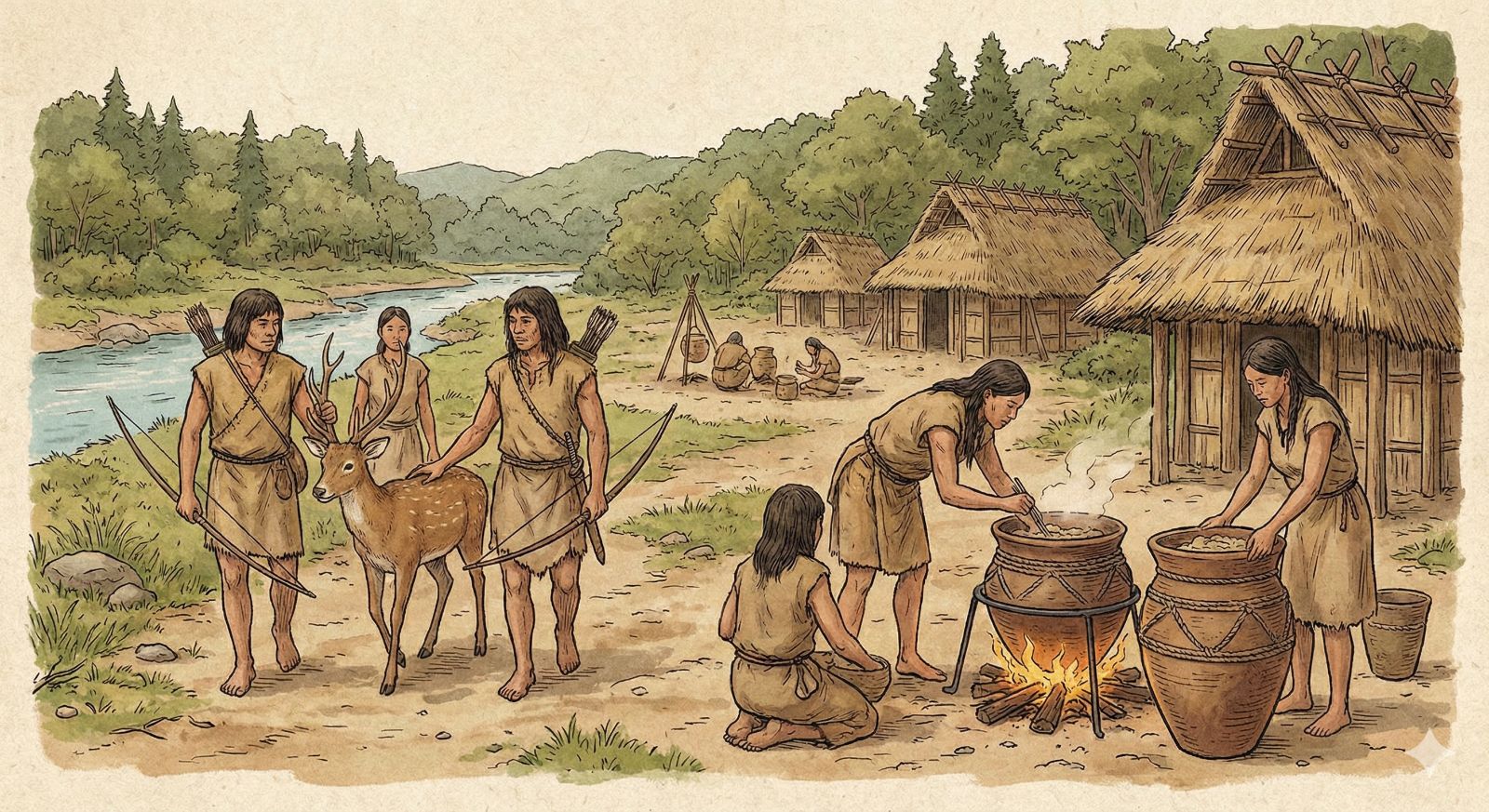 土器の発明に続いて、次は弥生時代の発見について見ていくことを示す画像