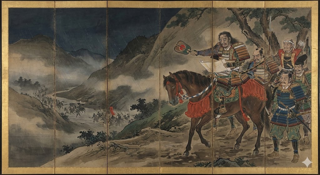 敗走しながらも策を練る足利尊氏の様子