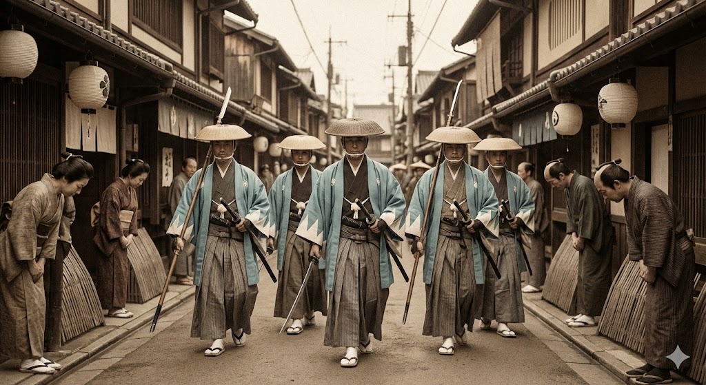 歴史ドラマでもおなじみの新選組の隊士たちが、京の町を見回っている様子