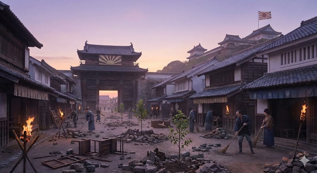 暴動の後に何かが変わったことを示唆する夜明けのイメージ