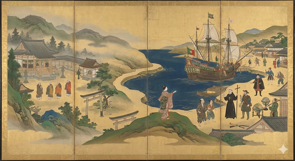 国内の宗教事情から海外との接触へ話題を移す導入