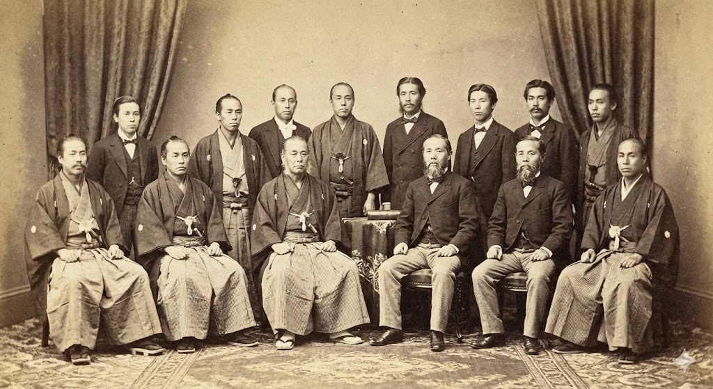 岩倉使節団のメンバーの集合写真