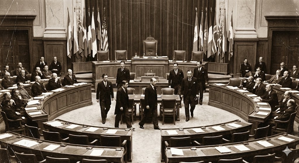 国際連盟の会議室のイメージ