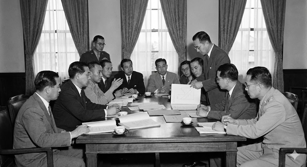 新しい憲法草案を議論する人々の様子の画像